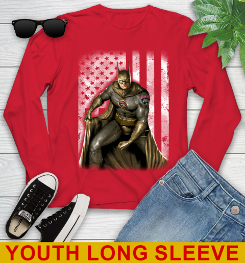 Florida Panthers NHL Hockey Batman DC American Flag Shirt Youth Long Sleeve 11