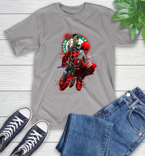 NBA Deadpool Marvel Comics Sports Basketball Boston Celtics T-Shirt 6