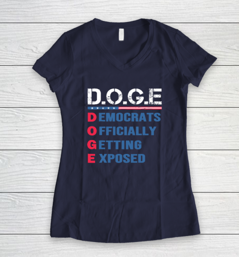 Trump D.O.G.E Department Of Government Efficiency Women's V-Neck T-Shirt 7