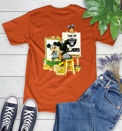 NFL Football Oakland Raiders Mickey Drawing Shirt 84