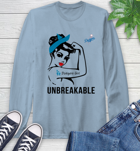 MLB Los Angeles Dodgers Girl Unbreakable Baseball Sports Long Sleeve T-Shirt 6