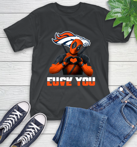 NHL Denver Broncos Deadpool Love You Fuck You Football Sports T-Shirt