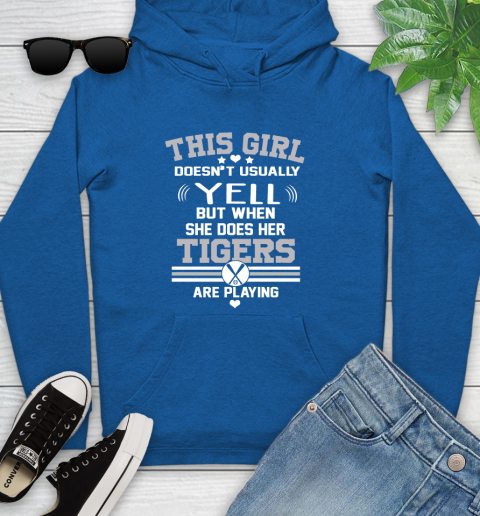 Detroit Tigers MLB Baseball I Yell When My Team Is Playing Youth Hoodie 11
