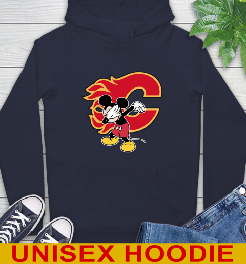 Calgary Flames NHL Hockey Dabbing Mickey Disney Sports Hoodie 4