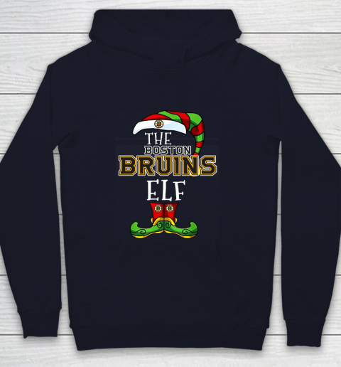 Boston Bruins Christmas ELF Funny NHL Youth Hoodie 2