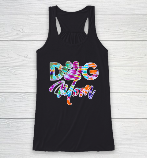 Dog Mom Shirt Tie Dye Dog Mom Apparel for Women Dog Lover Gifts Paw Racerback Tank
