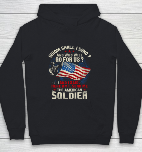 Veteran Shirt Soldier Here I Am Youth Hoodie
