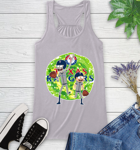 MLB Texas Rangers Rick And Morty Baseball Sports Racerback Tank 5