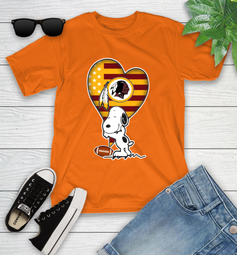 Washington Redskins NFL Football The Peanuts Movie Adorable Snoopy Youth T-Shirt 7