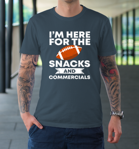 Snacks And Commercials Funny Football Bowl T-Shirt 4