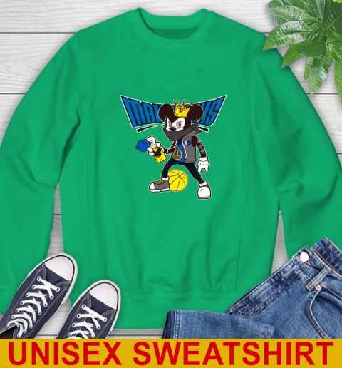 Dallas Mavericks NBA Basketball Mickey Peace Sign Sports Sweatshirt 6