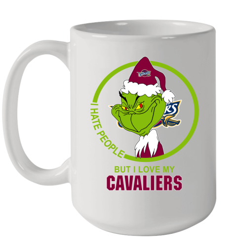 Cleveland Cavaliers NBA Christmas Grinch I Hate People But I Love My Favorite Basketball Team Ceramic Mug 15oz