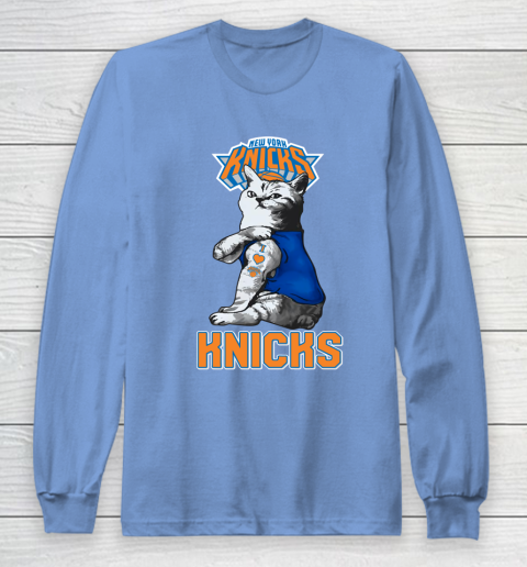 NBA Basketball My Cat Loves New York Knicks Long Sleeve T-Shirt 8