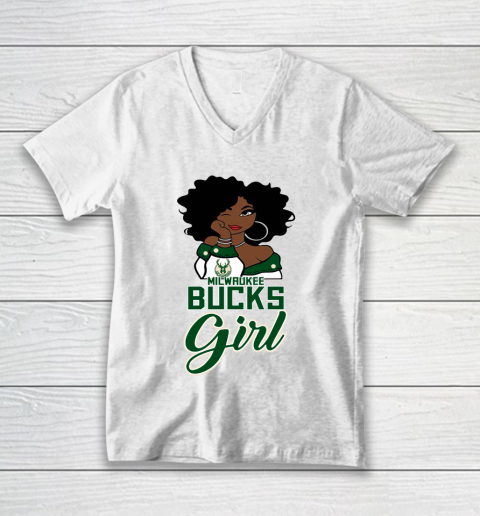 Milwaukee Bucks Girl NBA V-Neck T-Shirt 2