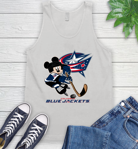 NHL Columbus Blue Jackets Mickey Mouse Disney Hockey T Shirt Tank Top