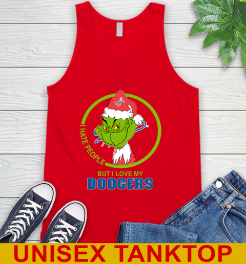 Los Angeles Dodgers MLB Christmas Grinch I Hate People But I Love My Favorite Baseball Team Tank Top 6