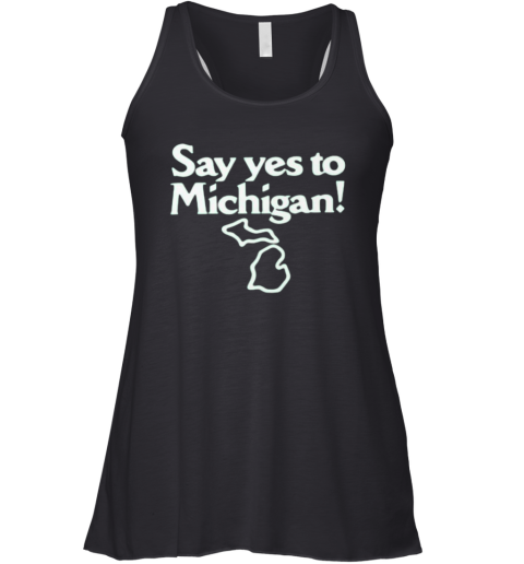 Sufjan Stevens Wearing Say Yes To Michigan Racerback Tank