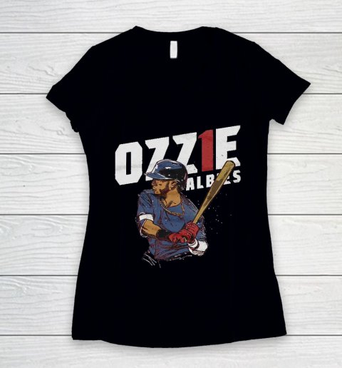 Ozzie Albies 1 Atlanta Brave Women's V-Neck T-Shirt