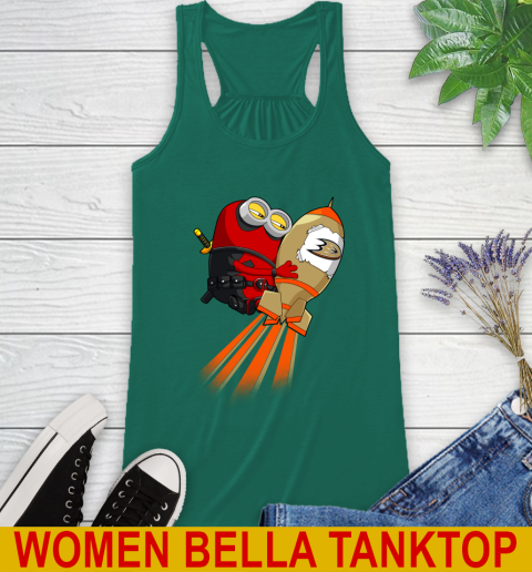 NHL Hockey Anaheim Ducks Deadpool Minion Marvel Shirt Racerback Tank 5