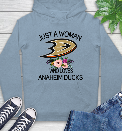 NHL Just A Woman Who Loves Anaheim Ducks Hockey Sports Hoodie 6