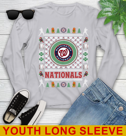 Washington Nationals Merry Christmas MLB Baseball Loyal Fan Youth Long Sleeve 6 Washington Nationals Merry Christmas MLB Baseball Loyal Fan Youth Long Sleeve - Image 6
