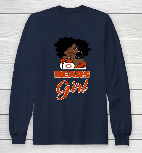 Chicago Bears Girl NFL Long Sleeve T-Shirt 4