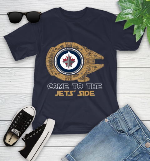 NHL Come To The Winnipeg Jets Wars Hockey Sports Youth T-Shirt 2