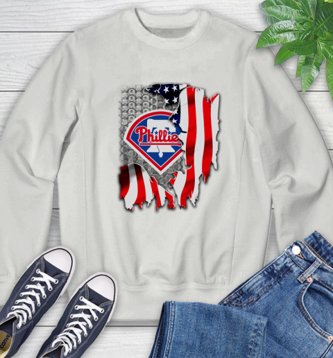Philadelphia Phillies MLB Baseball American Flag Sweatshirt 5