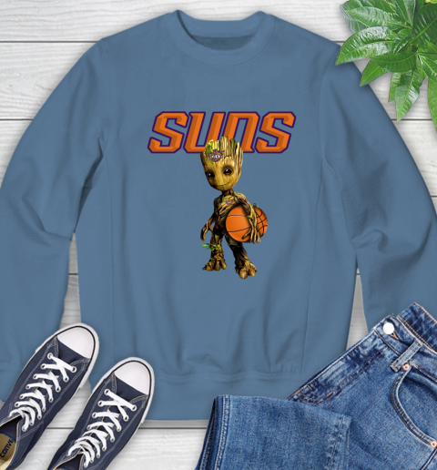 Phoenix Suns NBA Basketball Groot Marvel Guardians Of The Galaxy Sweatshirt 7