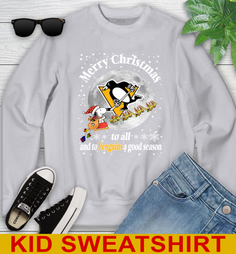 Pittsburgh Penguins Merry Christmas To All And To Penguins A Good Season NHL Hockey Sports Youth Sweatshirt 3