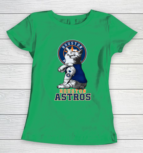 MLB Baseball My Cat Loves Houston Astros Women's T-Shirt 5