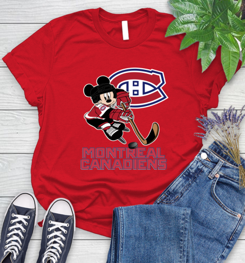 NHL Montreal Canadiens Mickey Mouse Disney Hockey T Shirt Women's T-Shirt 9