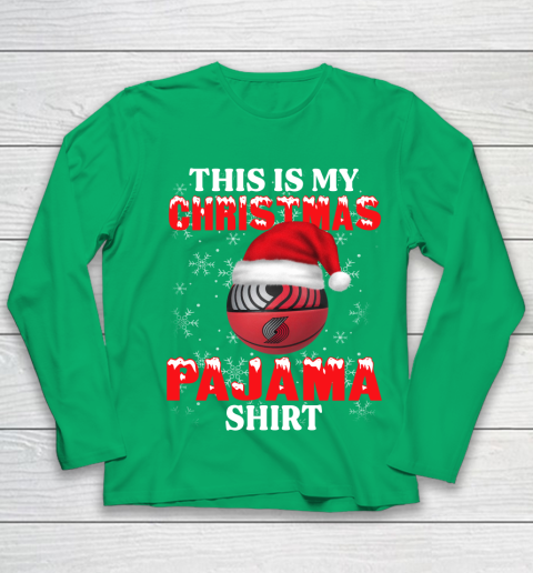 Portland Trail Blazers This Is My Christmas Pajama Shirt NBA Youth Long Sleeve 4