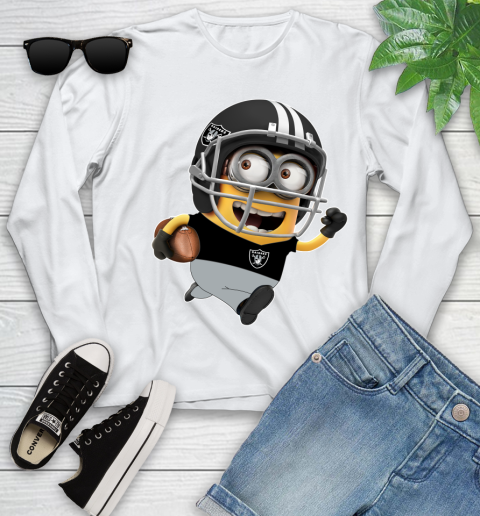 NFL Oakland Raiders Minions Disney Football Sports Youth Long Sleeve