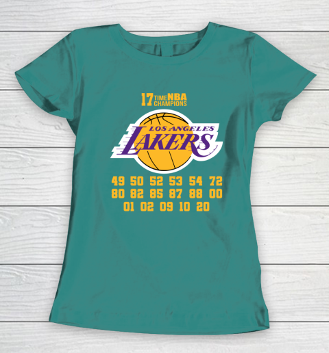 Los Angeles Lakers Finals Champions 17 Time Nba Champions Women's T-Shirt 10