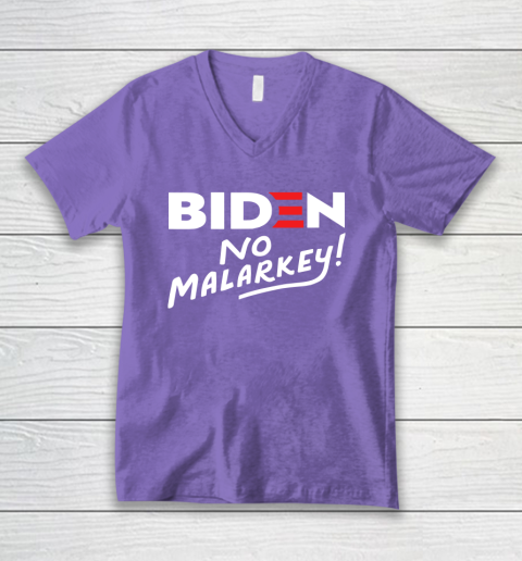Biden No Malarkey V-Neck T-Shirt 8