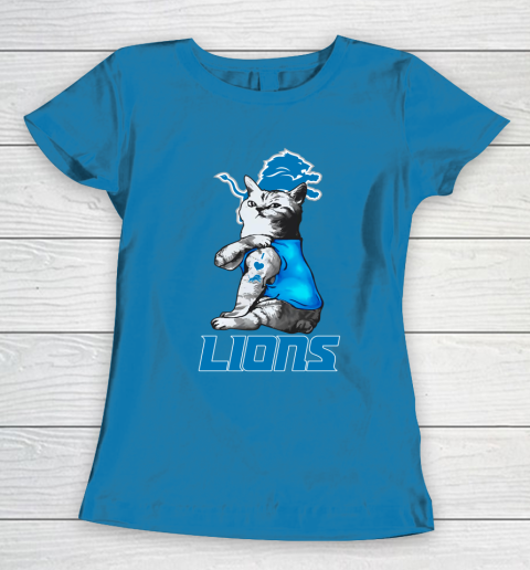 NFL Football My Cat Loves Detroit Lions Women's T-Shirt 6