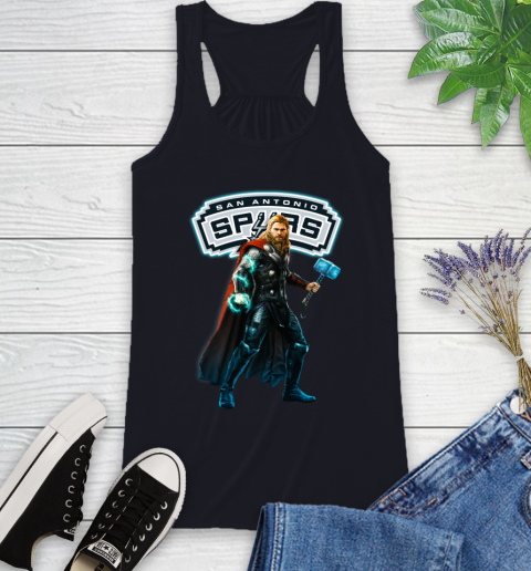 NBA Thor Avengers Endgame Basketball San Antonio Spurs Racerback Tank 10