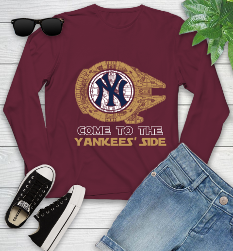MLB Come To The New York Yankees Sox Side Star Wars Baseball Sports Youth Long Sleeve 6