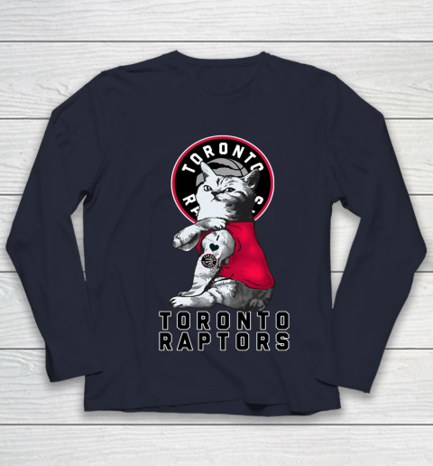 NBA Basketball My Cat Loves Toronto Raptors Youth Long Sleeve 2