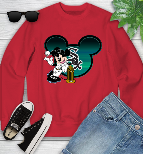 MLB Chicago White Sox The Commissioner's Trophy Mickey Mouse Disney Youth Sweatshirt 9