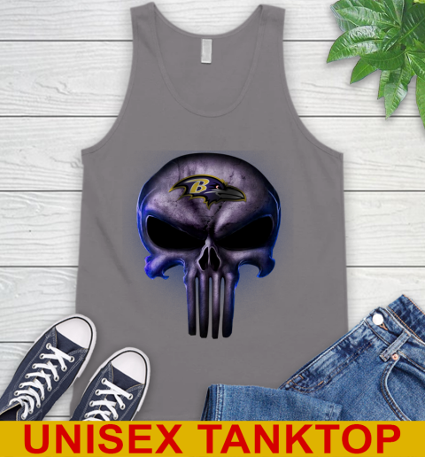 Baltimore Ravens NFL Football Punisher Skull Sports Tank Top 6
