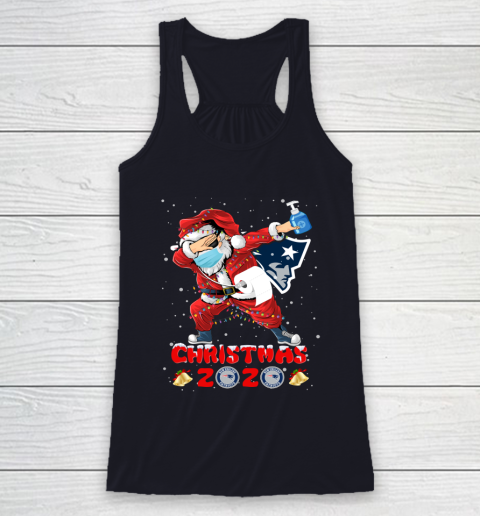 New England Patriots Funny Santa Claus Dabbing Christmas 2020 NFL Racerback Tank 7