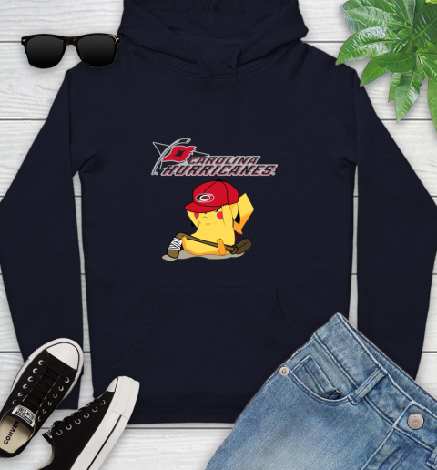NHL Pikachu Hockey Sports Carolina Hurricanes Youth Hoodie 4