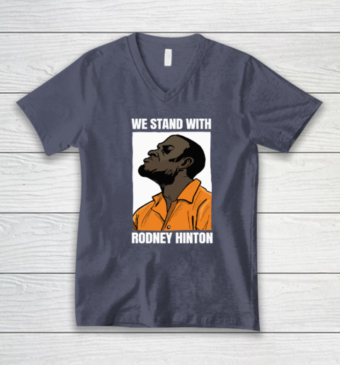 We Stand With Rodney Hinton V-Neck T-Shirt 6