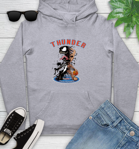 NBA Oklahoma City Thunder Basketball Venom Groot Guardians Of The Galaxy Youth Hoodie 6