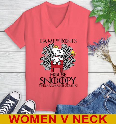Game of bones house snoopy the mailman is coming tshirt 64