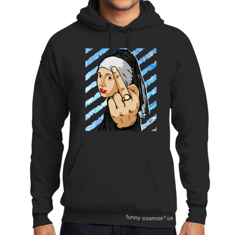 Air Jordan 5 Black Metallic Matching Sneaker Tshirt The girl With The Pearl Earing Middle Finger Black and Blue Jordan Tshirt