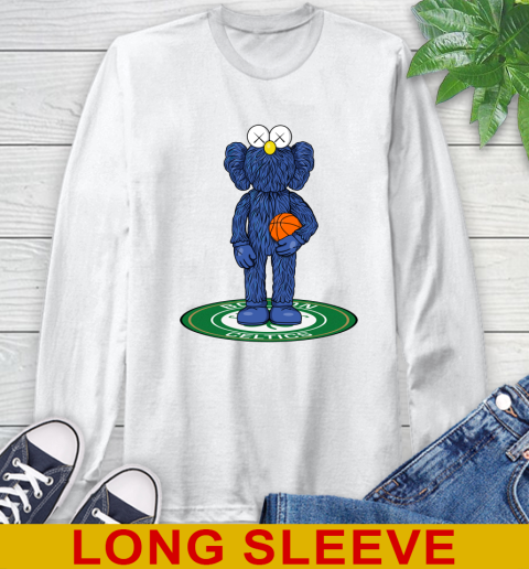 NBA Basketball Boston Celtics Kaws Bff Blue Figure Shirt Long Sleeve T-Shirt NBA Basketball Boston Celtics Kaws Bff Blue Figure Shirt Long Sleeve T-Shirt