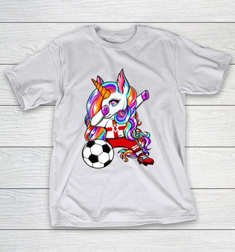 Dabbing Unicorn Northern Ireland Soccer Fans Jersey Football T-Shirt 12